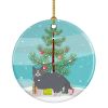 NEW Selkirk Rex Cat Christmas Ceramic Ornament Christmas Tree Hanging Decorations for Home Christmas Holiday, Party, Gift, 3 in, Multicolor