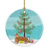 NEW Bengal Cat Christmas Ceramic Ornament Christmas Tree Hanging Decorations for Home Christmas Holiday, Party, Gift, 3 in, Multicolor