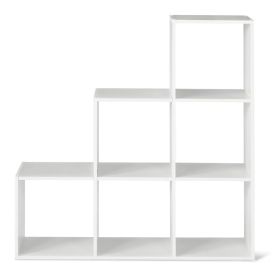 11" 3-2-1 Cube Organizer Shelf (Color: White)