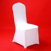 50/100pcs Spandex White Wedding Chair Cover For Hotel Banquet Dining Party Office Chair Slipcover