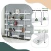 5 Tier Bookcase Home Office Open Bookshelf, Vintage Industrial Style Shelf with Metal Frame, MDF Board