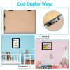 Kids Art Frame Front Opening Wooden Frame Artwork Display Storage Frame Picture Frame Wall Display for Photo Art Projects Picture Children Drawing