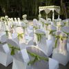 50/100pcs Spandex White Wedding Chair Cover For Hotel Banquet Dining Party Office Chair Slipcover