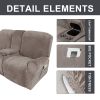 Recliner Sofa Covers 2 Seater Sofa Covers with Cup Holder, Velvet Stretch Recliner Loveseat Slipcovers with Middle Console