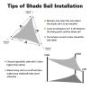 Artpuch Custom Size Cream Sun Shade Sail Triangle Canopy 185 GSM Durable Fabric UV Block Awning for Outdoor Patio Garden Backyard (Customized Availabl