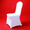 50/100pcs Spandex White Wedding Chair Cover For Hotel Banquet Dining Party Office Chair Slipcover