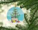 NEW Siamese Modern Cat Christmas Ceramic Ornament Christmas Tree Hanging Decorations for Home Christmas Holiday, Party, Gift, 3 in, Multicolor