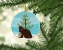 NEW Burmese Cat Christmas Ceramic Ornament Christmas Tree Hanging Decorations for Home Christmas Holiday, Party, Gift, 3 in, Multicolor