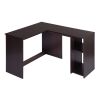 39.4" W x 47.2" D Corner Computer Desk L-Shaped Home Office Workstation Writing Study Table with 2 Storage Shelves and Hutches