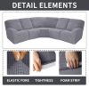 5 Seater Sofa Covers Jacquard Recliner Chair Covers Thick Reclining Couch Covers Stretch Sectional Sofa Slipcovers for Living Ro