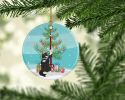 NEW American Polydactyl Cat Christmas Ceramic Ornament Christmas Tree Hanging Decorations for Home Christmas Holiday, Party, Gift, 3 in, Multicolor