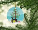 NEW Oriental Shorthair Cat Christmas Ceramic Ornament Christmas Tree Hanging Decorations for Home Christmas Holiday, Party, Gift, 3 in, Multicolor