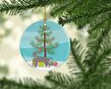 NEW Safari Cat Christmas Ceramic Ornament Christmas Tree Hanging Decorations for Home Christmas Holiday, Party, Gift, 3 in, Multicolor