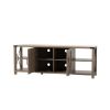 WESOME 68" TV Stand Wood Metal TV Console Industrial Entertainment Center Farmhouse With Storage Cabinets and Shelves, Multiple Color Options