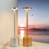 LED Waterproof Rechargeable Desk Lamp Touch Dimming Metal Table Lamps For Bar Living Room Reading Camping Light