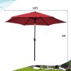 10 Feet Outdoor Patio Umbrella with Tilt Adjustment and Crank