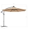 10 Feet Patio Umbrella with Crank and Solar LED Lights