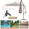 10 Feet Patio Umbrella with Crank and Solar LED Lights