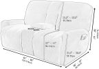 Recliner Sofa Covers 2 Seater Sofa Covers with Cup Holder, Velvet Stretch Recliner Loveseat Slipcovers with Middle Console