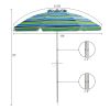 6.5 Feet Beach Umbrella with Carry Bag without Weight Base