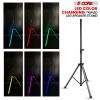 5 Core Speaker Stand Pair w RGB Tripod Floor Heavy Duty Adjustable Up to 72 Inch DJ Studio Monitor Stands Pole Mount-  SS HD LGT