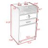 Salon Beauty Cabinet;  3-Layer Rolling Trolley with Storage Drawer;  Wheels and 2 Hair Dryer Holders;  XH