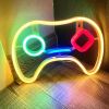 1pc, LED Gaming Neon Gaming Controller Shape LED Logo Light, Gaming Player Gift, Home Decor, Bedroom Decor, Room Decor, Indoor Decor, Wedding Decor, C